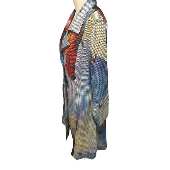 NWT RETRO 60S STYLE TRENCH JACKET BUTTON CLOSURE BELTED WAIST - Picture 4 of 13